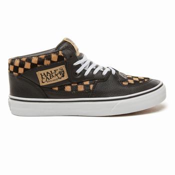 Vans Calf Hair Checkerboard Half Cab - Naisten Korkeavartiset tennarit - Valkoinen